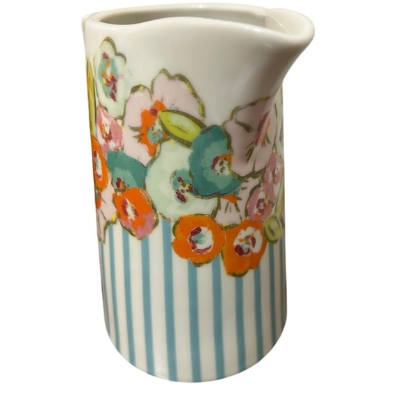 Little E Studio Floral Pitcher‎ Colorful Striped Kitchen Decor - Picture 4 of 5